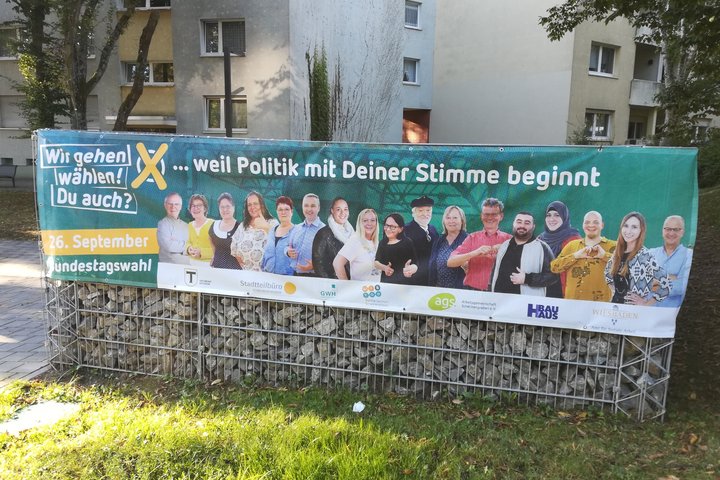 Banner Wahlkampagne Schelmengraben